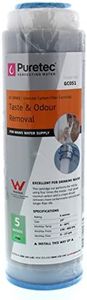 Granular Carbon Cartridge 10 Inch 5 Micron Filter Puretec