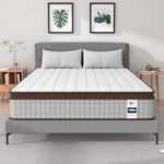 BedStory 10 Inch Hybrid Mattress with Gel Memory Foam, Queen Size Pocket Spring Mattress, Queen Bed Mattress, Motion Isolation, Back Pain Relief & Support