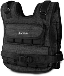 DH FitLife Gilet Lesté Réglable 10 KG/20KG Compact et Stable pour Le Renforcement Musculaire et La Musculation | Weighted Vest | Gilet de Course pour Homme et Femme (10KG)