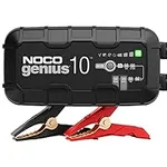 NOCO GENIUS10, 10A Smart Car Battery Charger, 6V and 12V Automotive Charger, Battery Maintainer, Trickle Charger, Float Charger and Desulfator for Motorcycle, ATV, Lithium and Deep Cycle Batteries
