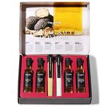 Thoughtfully Gourmet, Truffle Salt & Olive Oil Gift Set, Includes 4 Premium Extra Virgin Olive Oil, 2 Truffle Salts with Real Truffles, Set of 6