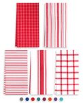 Trade Fountain Kitchen Towels - Pack of 5 Dish Towels for Kitchen Accessories - 19 x 27 INCHES Extra Large Highly Absorbent Dish Cloth - Reusable Hand Towels - 100% Pure Cotton Fabric