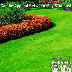 Pro-Kleen 4-in-1 Lawn Treatment, Weed & Moss Killer, Fertiliser, 2.5kg