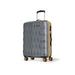 Aristocrat Comet 8 Wheel Check-in (Medium Size) Hard Case Trolley Bag | Combination Lock | Tough and Durable Polycarbonate Luggage | 3 Year International Warranty | 66 CM Suitcase for Travel | Grey