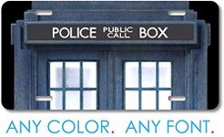 Custom License Plate Front Car Tag Novelty Aluminum License Plate Frames Cover Auto Accessory with 4 Holes - Personalized with Custom Text - Tardis Call Box Photograph