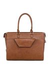 RASHKI FERO - Laptop Tote Bag | 15.6" Laptop compartment | Work Tote with detachable Wallet | Professional Bag (Large| Tan)