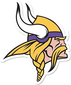 NFL Siskiyou Sports Fan Shop Minnesota Vikings Auto Decal 8 inch sheet Team Color