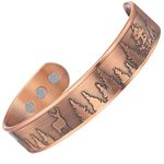 Willis Judd Deer Mountain Wildlife Men's Pure Copper Magnetic Bracelet Bangle