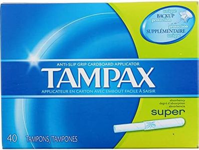 Tampax Cardboard Applicator Tampons, Super Absorbency 40 ea (Pack of 3)