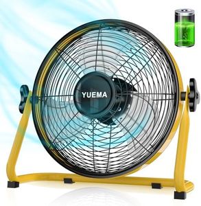 12 Inch High Velocity Metal Floor Fan, ROMASS Floor Fan 12-Speeds Powerful Cooling for Industrial, Commercial, and Home Spaces