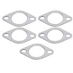 Aramox Exhaust Pipe Flange Gasket, 5Pcs 2in Exhaust Pipe Flange Gasket High Temp Resistance for Turbo Manifold Header Down Dump Pipes