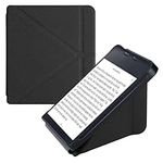 kwmobile Origami Case Compatible with Kobo Libra 2 Case - Slim PU Leather Cover with Stand - Black