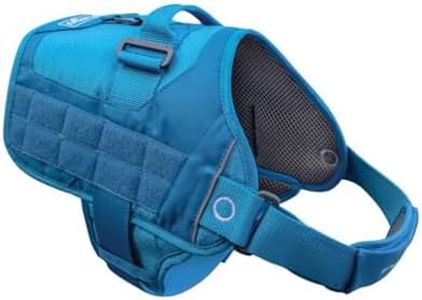 Kurgo Molle Clip Compatible Dog Harness, Molle Vest for Dogs, Service Dog Training Vest, Service Dog Molle Vest, Rsg Townie Dog Harness, for Small, Medium & Large Dogs (X-Large, Coastal Blue)