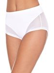 Leonisa Women's Super Comfy Control Shapewear Panty, White, Large
