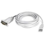 TRENDnet USB to Serial Adapter, TU-S910, 3m (10 Feet), USB to RS-232 Serial Converter, Windows and Mac Compatible, White