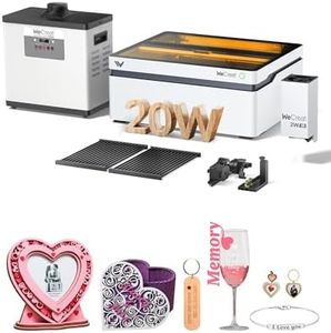 WECREAT Vision 20W(20,000mW) Laser Engraver with 2W Laser Module, Fume Extractor, Desktop Diode Laser Engraver and Cutter with Smart Camera, Auto-Lifting Enclosure for Jewelry Wood Acrylic Metal