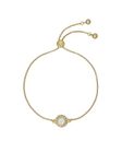 Ted Baker Soleta Solitaire Sparkle Crystal Adjustable Bracelet For Women (Gold Tone/Crystal)