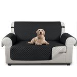 TAOCOCO Sofa Covers 2 Seater,Settee Covers,Non Slip Sofa Covers,Sofa Slipcovers,Pet Couch Covers,Washable Sofa Protectors for Dogs(Black)