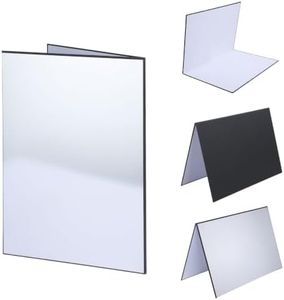 UTEBIT 3 in 1 Photography Reflector Cardboard, 17"x12" A3 Folding Light Diffuser Board for Still Life, Product and Food Photo Shooting Light Reflectors - Black, Silver and White