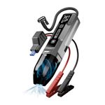 XECH 4-in-1 Car Vacuum Cleaner with Tyre Inflator, Jump Starter & Emergency Light | Dual Power Portable Handheld Vacuums for Cars and Home | Rechargeable and Cordless | Digital PSI Display (Supervac)