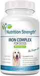 Nutrition Strength Iron for Dogs with Anemia to Support Blood Health, Blood Cell Formation & Oxygen Supply, Iron Supplement for Anemic Dogs + Vitamin C, Folate, Vitamin B12, 120 Chewable Tablets