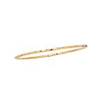 14ct Yellow Gold 2.5mm Shiny Twisted Round Tube Stackable Bangle Bracelet Jewelry for Women