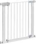 Safety 1st Auto Close Gate, Baby Gate for Stairs and Doors, Pressure Fit Safety gate, Automatic Closing System, Widths 73-80 cm, Extendable up to 136 cm with Extensions Sold Separately, Metal White