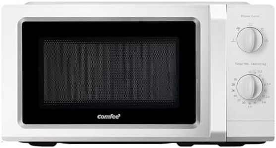 COMFEE' CMO-MP012OC(WH) Micro-ondes Onduleur, 700W de Puissance, 5 Niveaux de Puissance, Décongélation, Minuterie de 30 minutes, 19L, Blanc