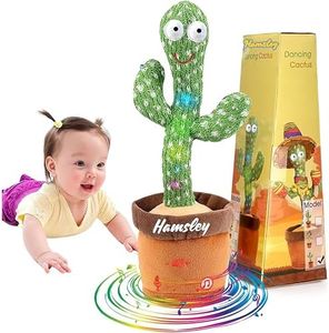 Hamsley The Original Award Winning Dancing & Talking Cactus Toy for Kids Rechargeable Dancing Cactus Toys Can Sing & Recording Repeat What You Say Funny Education Toys for Children for Kids
