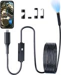 Endoscope Camera with Light,Colofree 1920P HD Borescope Inspection Camera with 8 LED Lights, Snake Camera with Semi-Rigid Snake Cable, 7.9mm IP67 Waterproof Camera for iPhone, iPad iOS 9.0+(16.4FT)