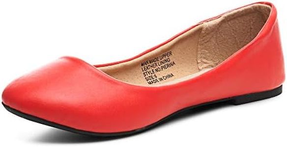 Alpine Swiss Womens Red Leather Pierina Ballet Flats 5 M US