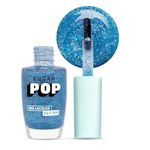 SUGAR POP Nail Lacquer Glitter – 07 Ocean Sparkle (Blue Glitter) | Dries in 45 seconds |Chip-resistant | High Shine | Glitter Nail Polish for Womenen