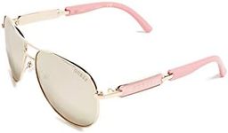 GUESS Women's Metal Aviator Sunglasses, 28G, 60 mm