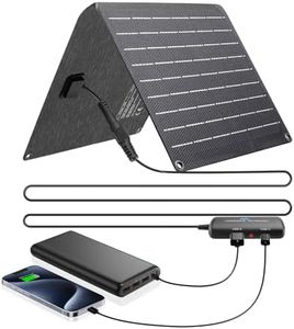 Ecosonique 10W / 20W / 30W Portable Solar Panel Charger, IP67 Waterproof ETFE USB Solar Phone Charger with Detachable Power HUB, 2023 Latest Version Compatible with iPhone, Power Bank, Smartwatch