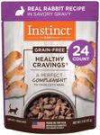 Instinct Healthy Cravings Grain Free Real Rabbit Recipe Natural Wet Cat Food Topper, 3 Ounce (Pack of 24)