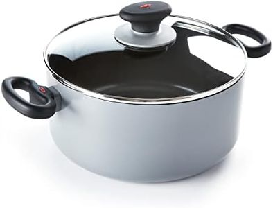 OXO SoftWorks Hard Anodized 5QT Stock Pot with Lid, 3-Layered German Engineered Nonstick Coating, Induction Suitable, Dishwasher Safe, Gray