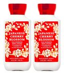 Bath & Body Works Japanese Cherry Blossom Signature Collection Body Lotion 8 fl oz (236 ml) - New Formula (2 Pack)