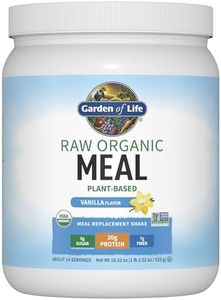 Garden of Life Meal Replacement Shakes, Raw Organic, Vanilla Protein Powder with Plant Based Pea Protein, Sprouts, Greens, Probiotics, Dairy Free 14 Servings