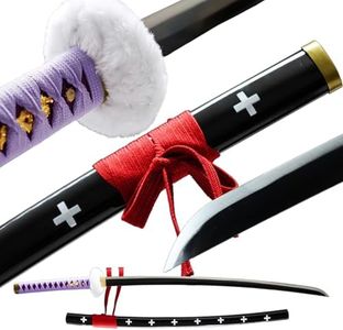 Runoshi One Piece Sword,1045 Steel,Roronoa Zoro Sword,Full Tang,41 inch,Real Katana,Japanese Samurai Sword (Water Law)