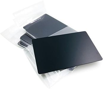 Ebamaz Metal Business Cards Anodized Aluminum Plaque Plate 86X54X0.8mm (Black, Blank,10PCS)