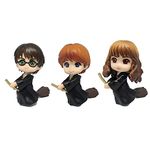 RVM Toys Harry Potter Action Figure Toy Set of 3 Pcs for Office Desk & Study Table, Car Dashboard, Decoration and Cake Topper Toys on Broom for Boys and Girls