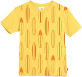 City Threads Baby Boys' Surfboards All Over Short Sleeve Soft Cotton Jersey Tee 301oe-sf1-y8-a2, Yellow, 3-6 M