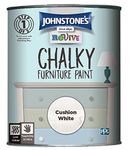 Johnstone's 386500 Revive Chalky Furniture Paint, Cushion White, 750 ml (Pack of 1)