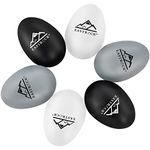 EastRock 6 PCS Plastic Egg Shaker, Musical Eggs Shakers, Colorful Maracas Egg Shakers, Hand Percussion Shakers Musical Maracas Percussion Instruments (Black White Gray)