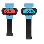 TiMOVO Wrist Band Straps for Just Dance 2024 2023 2022 2021 2020 2019 and Nintendo Switch Zumba Burn It Up, 2-Pack Adjustable Wristband for Switch Joy Con Hand Grips, Two Sizes for Adults Kids