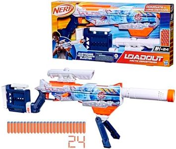 Nerf Loadout Arctic Zerostriker Toy Blaster, 4 Interchangeable Attachment Accessories, 24 Nerf N1 Darts, 6 Dart Internal Clip, Outdoor Kids Toys & Gifts, Ages 8+