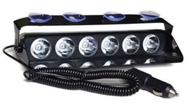 Automaze High Power 6 LED Red-Blue Strobe Flasher Warning Police Light LED, With Suction Cups, 6 Modes