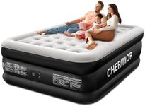 CHERIMOR Queen Air Mattress with Built-in Pump, 18" Raised Comfort, 48Hr Leak-Proof Test, Upgraded Honeycomb Pillar Design, Supports 800 lbs, 3-Min Inflation-Inflatable Bed for Home Guests & Camping