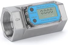 2 Inch Digital Turbine Flow Meter | Fuel Flow Meter, 15.8-132 GPM, NPT Thread | for Diesel, Gasoline, Water | LCD Display Supports Gallon, QTS, PTS, L, m³
