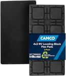 Camco 44601 Universal Leveling Block Flex Pads - Prevent Jacks and Stabilizers from Sinking Into Soft Ground - Measure 8.5" x 17" - 2-pack